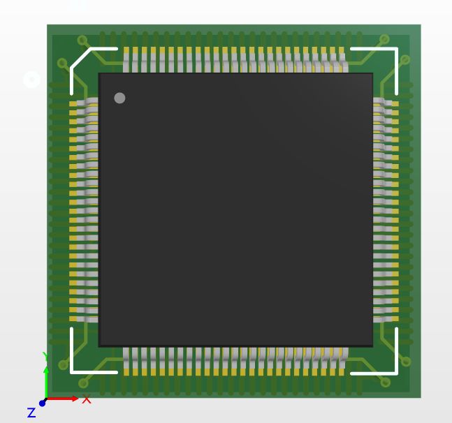 PIC32 Top The image shows 3D view of topside component